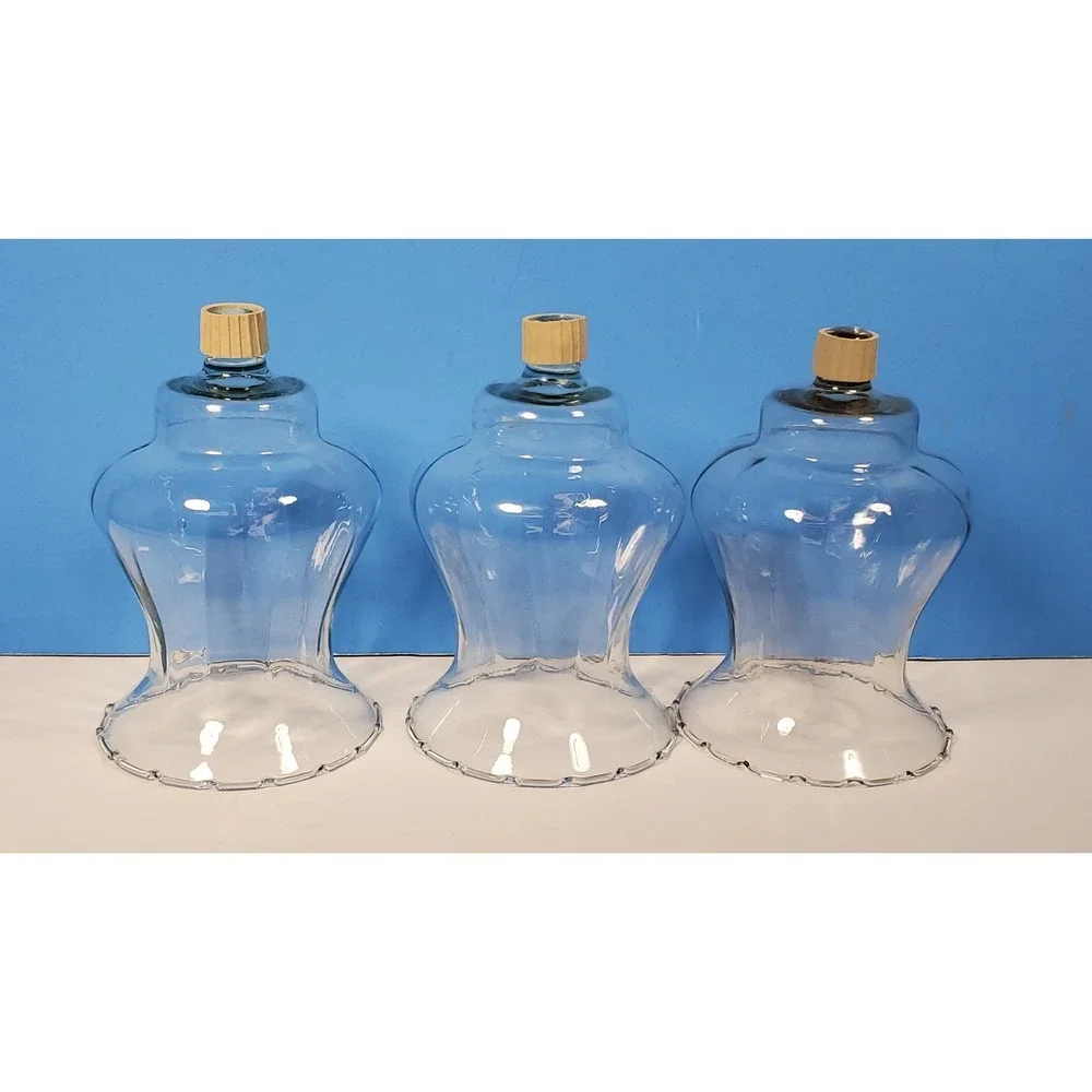 Votive‎ Cups Optic Clear Glass Peg Candle Home Interiors Homco Qty 3